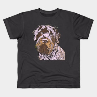 Wirehaired Pointing Griffons Pop Art - Dog Lover Gifts Kids T-Shirt